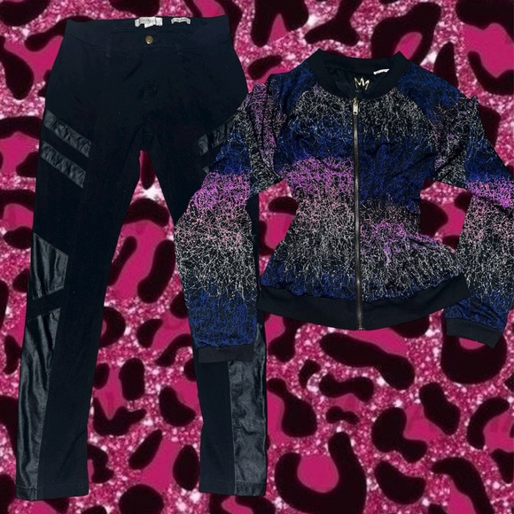 2010s Nicki Minaj jeggings & cropped bomber jacket - Picture 1 of 14